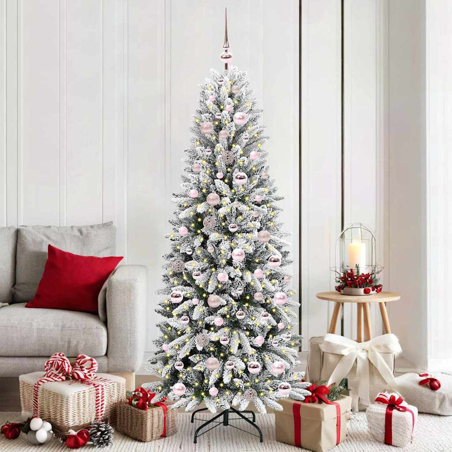 Kunstkerstboom met 300 LED met standaard Wit 73 x 73 x 180 cm