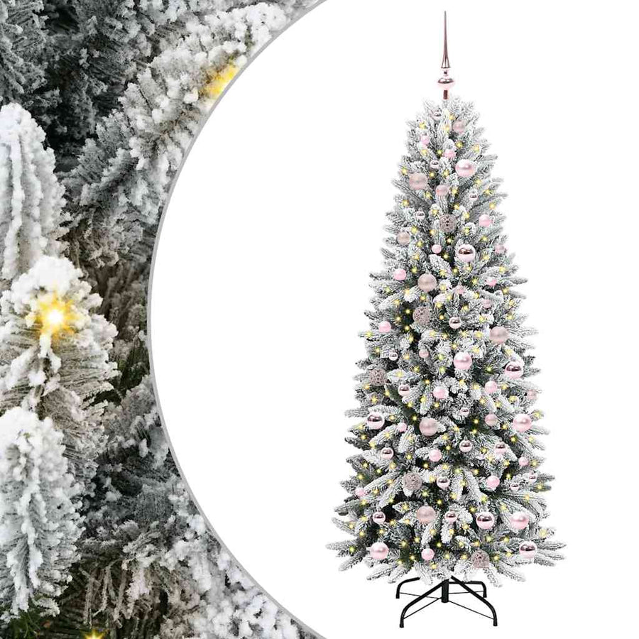 Kunstkerstboom met 300 LED met standaard Wit 73 x 73 x 180 cm