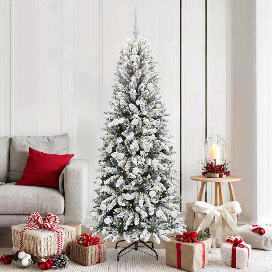 Kunstkerstboom met 300 LED met standaard Wit 73 x 73 x 180 cm