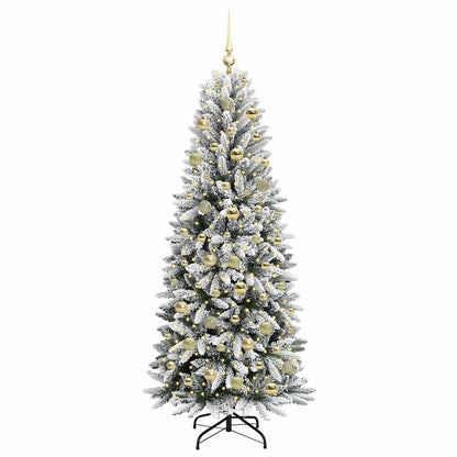 Kunstkerstboom Wit 180 cm PVC en Plastic en Staal en PE