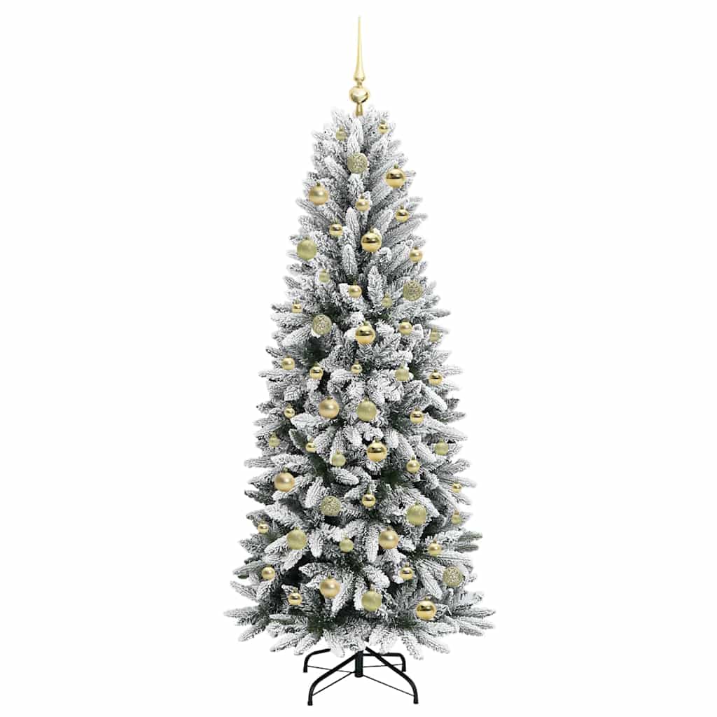 Kunstkerstboom Wit 180 cm PVC en Plastic en Staal en PE
