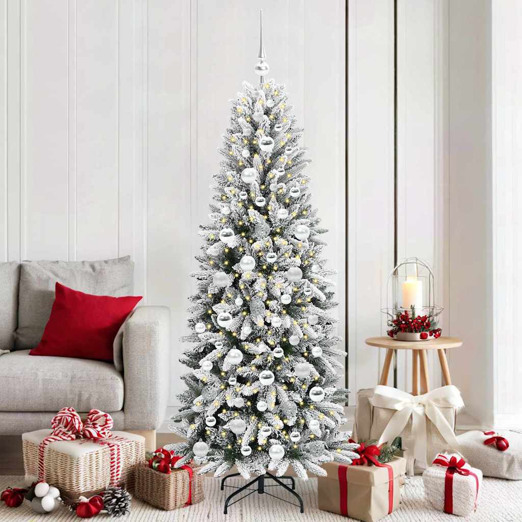 Kunstkerstboom met 300 LED met standaard Wit 73 x 73 x 180 cm