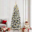 Kunstkerstboom 210 cm wit PVC PE staal