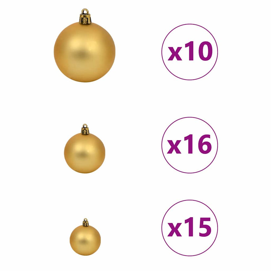 Kunstkerstboom Wit 210 cm PVC en Plastic en Staal en PE