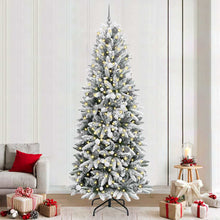 Kunstkerstboom met decoratieve touwlichten Wit 240 cm PVC