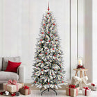 Kunstkerstboom wit 240 cm PVC plastic staal PE
