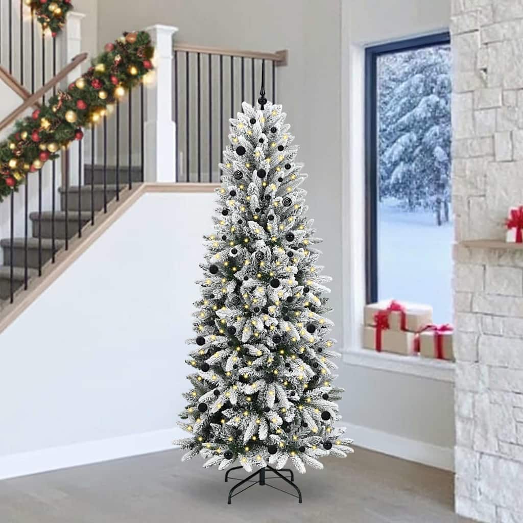 Kunstkerstboom met 300 LED met standaard Wit 93 x 93 x 240 cm