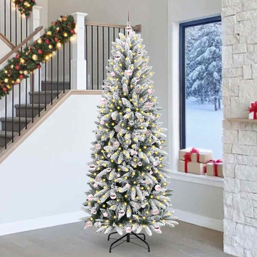 Kunstkerstboom met 300 LED met standaard Wit 93 x 93 x 240 cm