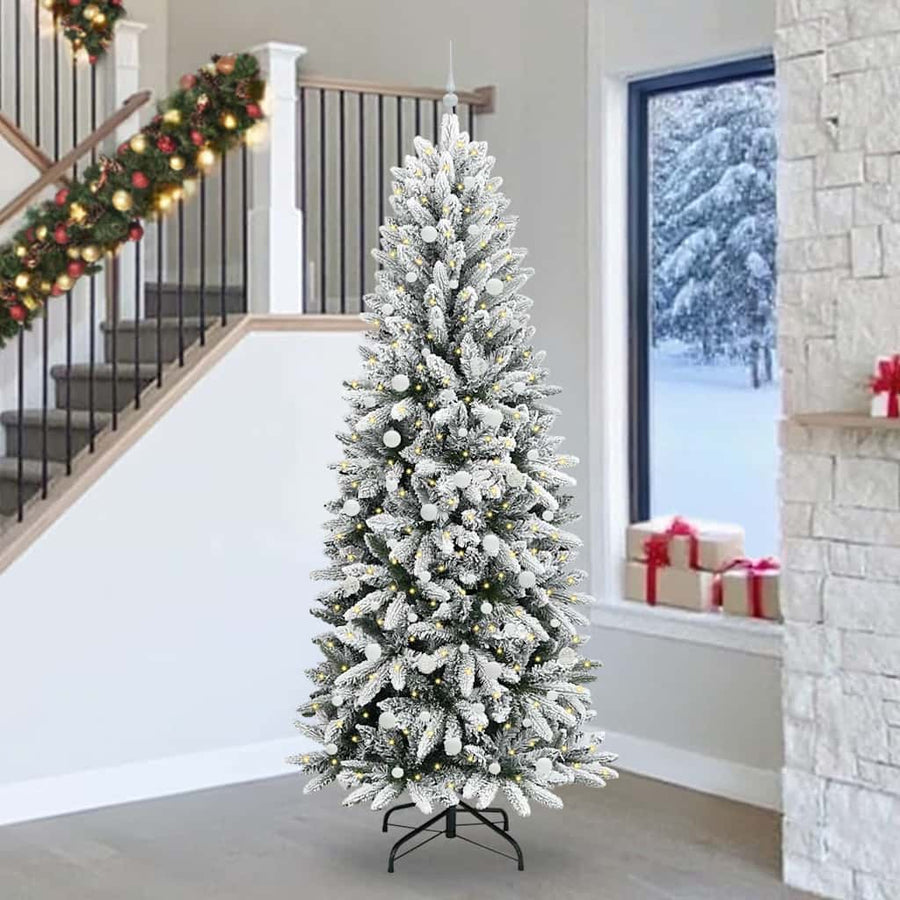 Kunstkerstboom met 300 LED met standaard Wit 93 x 93 x 240 cm