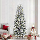Artificial Christmas Tree White 240 cm PVC and Plastic and Steel and PE