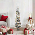 Kunstkerstboom met 150 LED Wit 120 cm PVC en Metaal en Plastic