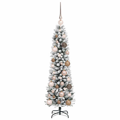 Kunstkerstboom met 150 LED Wit 120 cm PVC en Metaal en Plastic