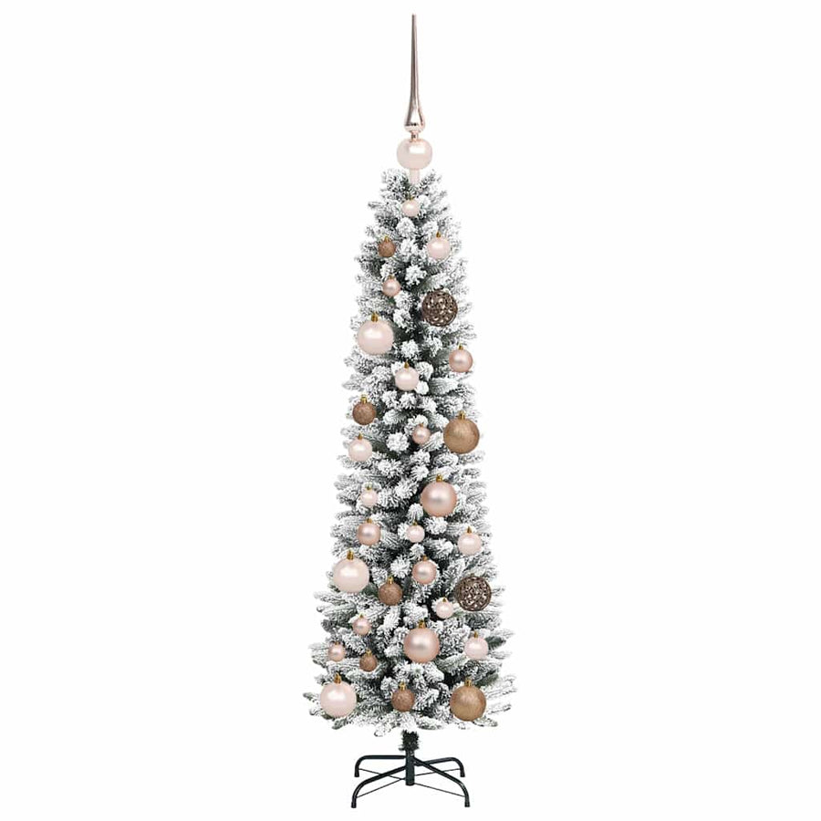 Kunstkerstboom met 150 LED Wit 120 cm PVC en Metaal en Plastic