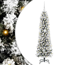 Kunstkerstboom Groen en wit 150 cm PVC en Metaal en Plastic