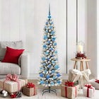 Artificial Christmas Tree with 150 LED White 150 cm PVC and Metal and Plastic
