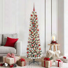 Artificial Christmas Tree with 300 LED White 180 cm PVC and Metal and Plastic