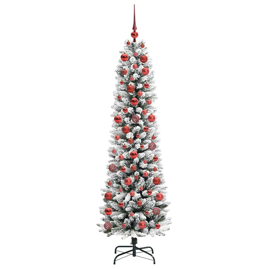 Kunstkerstboom with LEDs met standaard Wit 180cm PVC