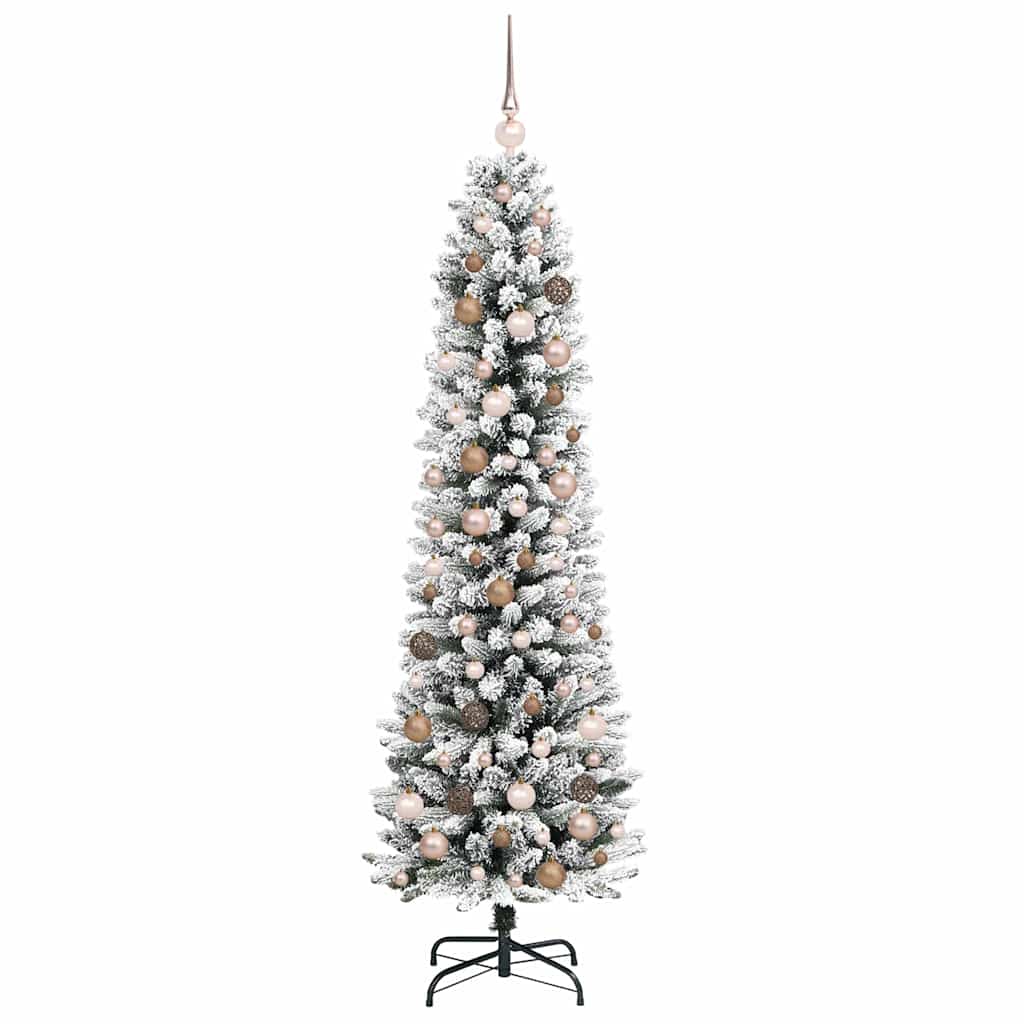 Kunstkerstboom Wit 210 cm PVC en Metaal en Plastic
