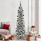 Artificial Christmas Tree with 300 LED White 210 cm PVC and Metal and Plastic