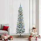 Artificial Christmas Tree with 300 White LEDs 210 cm PVC and Metal and Plastic