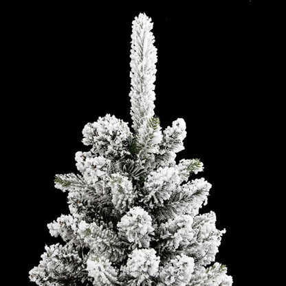 Kunstkerstboom Groen en wit 240 cm PVC en Metaal en Plastic
