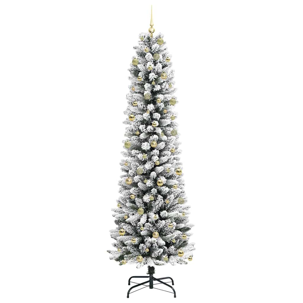 Kunstkerstboom Wit 240 cm PVC en Metaal en Plastic