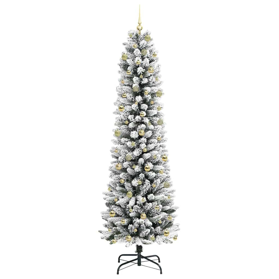 Kunstkerstboom Wit 240 cm PVC en Metaal en Plastic