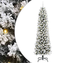 Kunstkerstboom Groen en wit 240 cm PVC en Metaal en Plastic