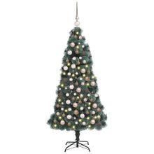 Kunstmatige Vorstverlichte Kerstboom met Bal Set Groen 120 cm
