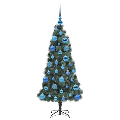 Kunstmatige Voorverlichte Kerstboom met Bal Set Groen 120 cm