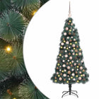 Kunstkerstboom 150 cm groen met verlichting en ballen
