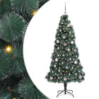 Artificial Pre-Lit Christmas Tree with Bauble Set Green 150 cm