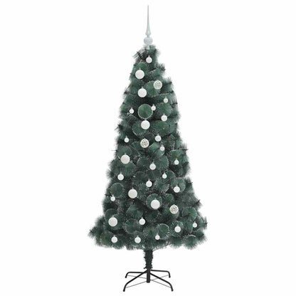 Kunstkerstboom met lichtjes en ballenset Groen 150 cm PET