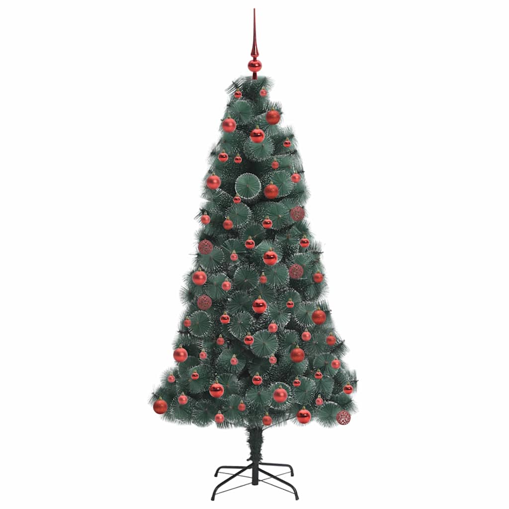 Kunstmatig Voorverlicht Kerstboompje met Bal Set Groen 180 cm