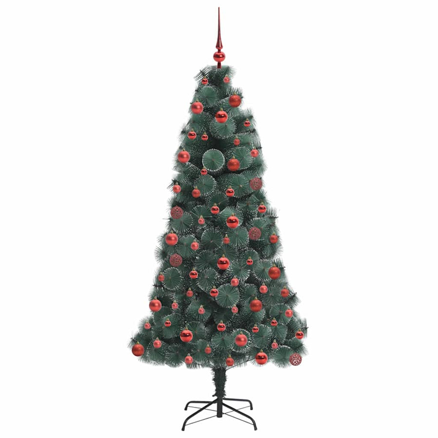 Kunstmatig Voorverlicht Kerstboompje met Bal Set Groen 180 cm