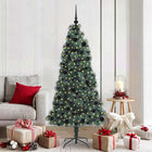 Kunstkerstboom 180 cm groen met verlichting en bal set