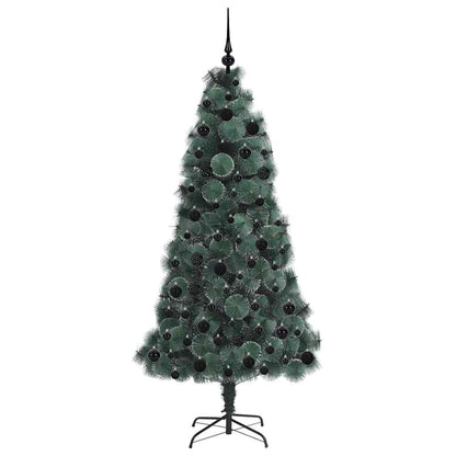 Kunst Kerstboom met Verlichting en Bal Set Groen 180 cm PET