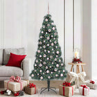 Artificial Christmas tree with lights and bauble set Green 180 cm PET