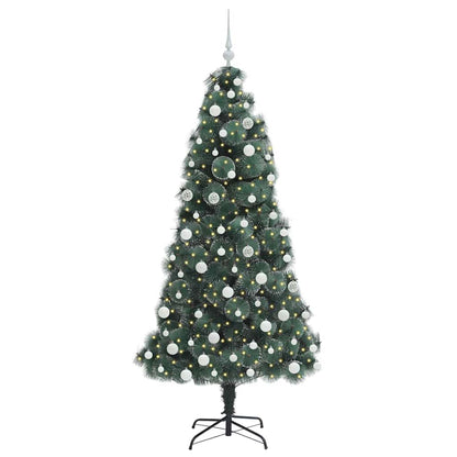 Kunstkerstboom met verlichting en ballenset Groen 180 cm PET