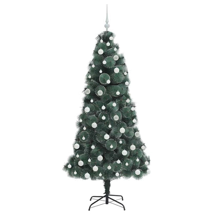 Kunstkerstboom met verlichting en ballenset Groen 180 cm PET