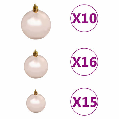 Kunstmatige Voorverlichte Kerstboom met Bal Set Groen 240 cm