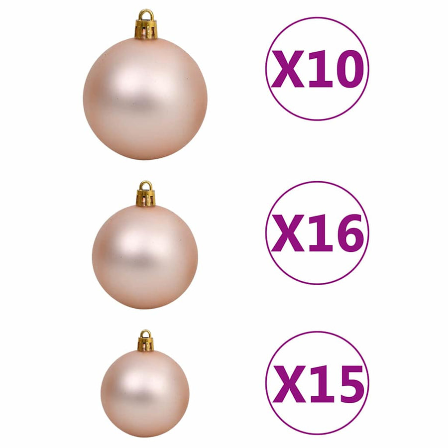 Kunstmatige Voorverlichte Kerstboom met Bal Set Groen 240 cm