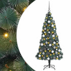 Kunstkerstboom groen 240 cm met LED en ballenset