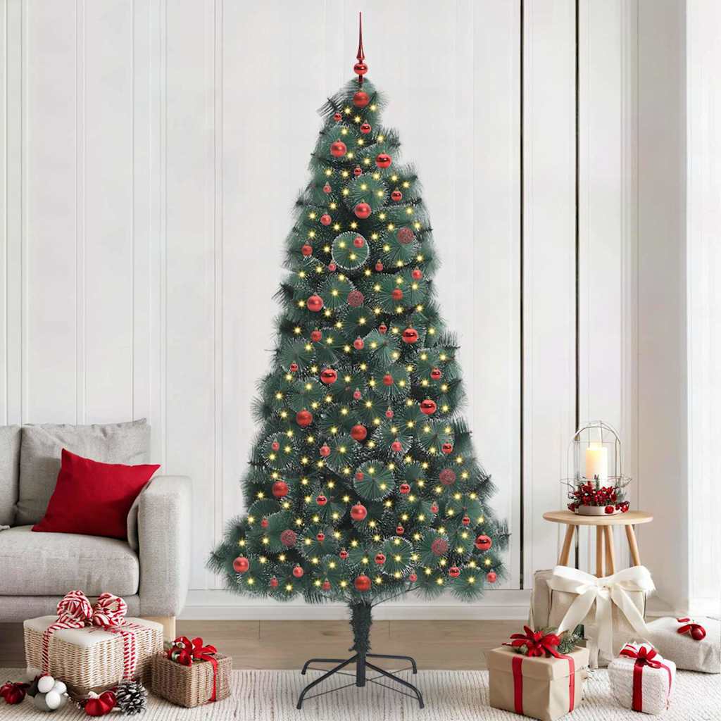 Kunstmatige Vorstvrije Kerstboom met Bal Set Groen 240 cm PET