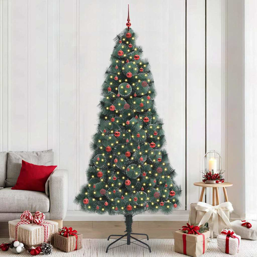 Kunstmatige Vorstvrije Kerstboom met Bal Set Groen 240 cm PET