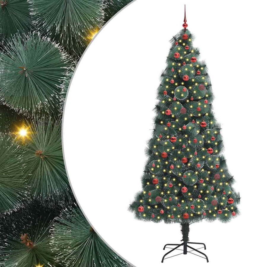 Kunstmatige Vorstvrije Kerstboom met Bal Set Groen 240 cm PET