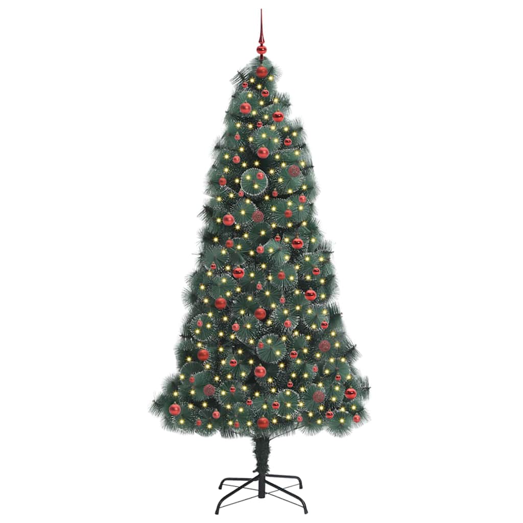 Kunstmatige Vorstvrije Kerstboom met Bal Set Groen 240 cm PET