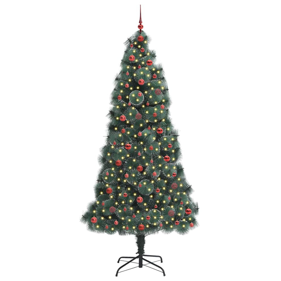 Kunstmatige Vorstvrije Kerstboom met Bal Set Groen 240 cm PET