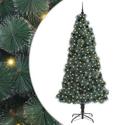 Kunstmatige Voorverlichte Kerstboom met Bolset Groen 240 cm PET