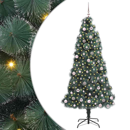 Kunst Kerstboom met Verlichting en Ballenset Groen 240 cm PET